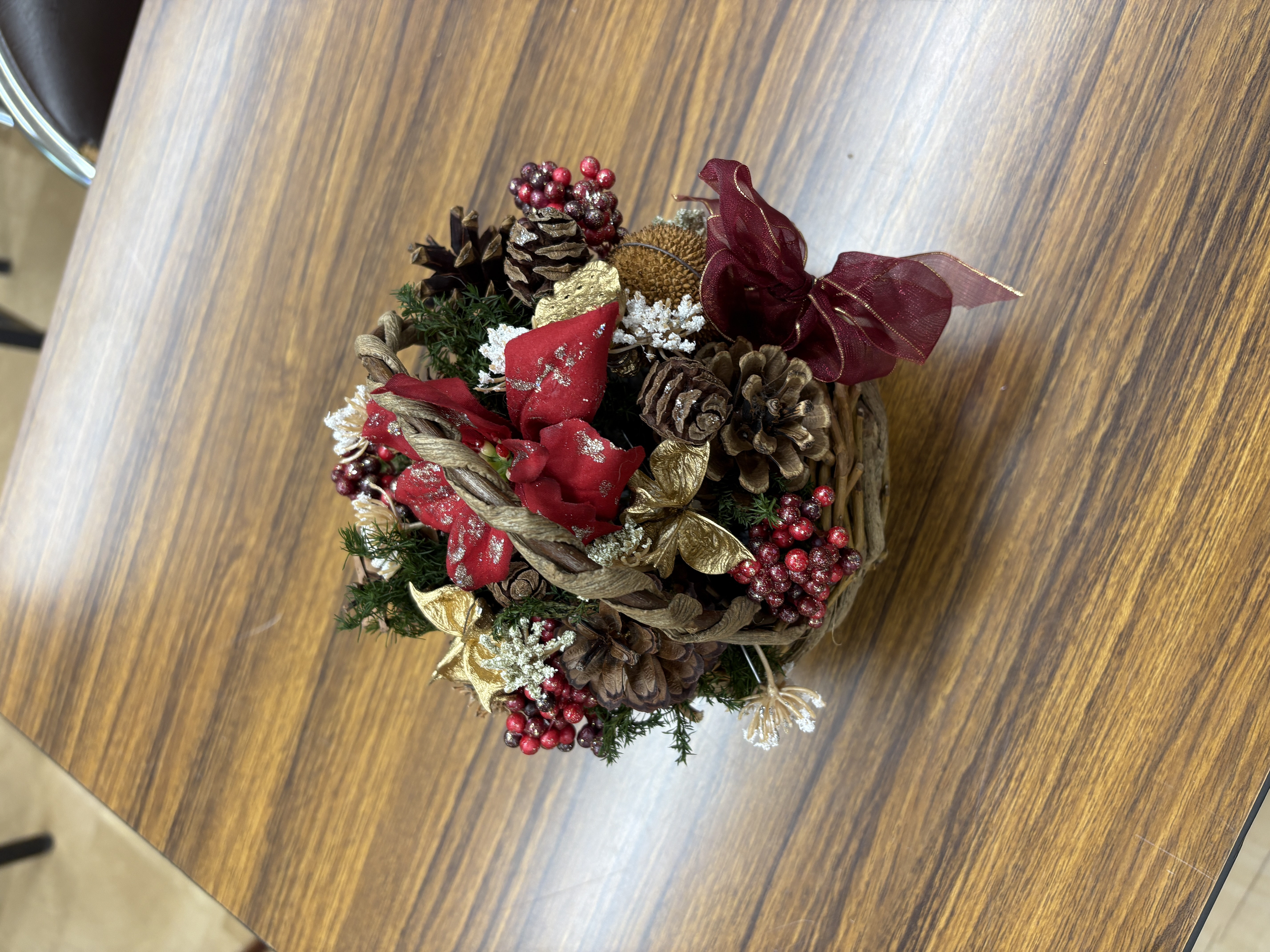 木の実の装飾講習会～クリスマスバスケット～