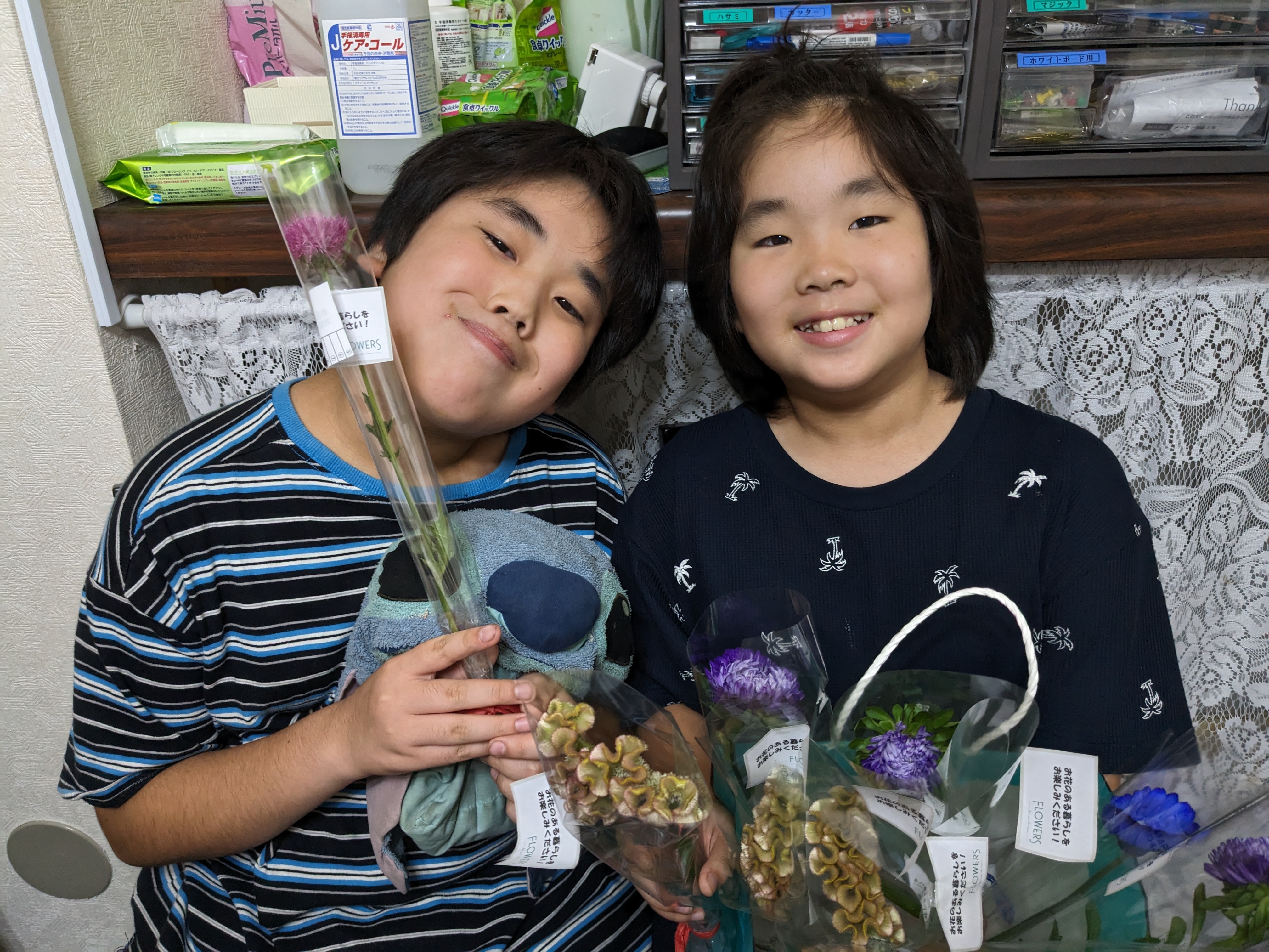 こども食堂を通じて、お花を寄付