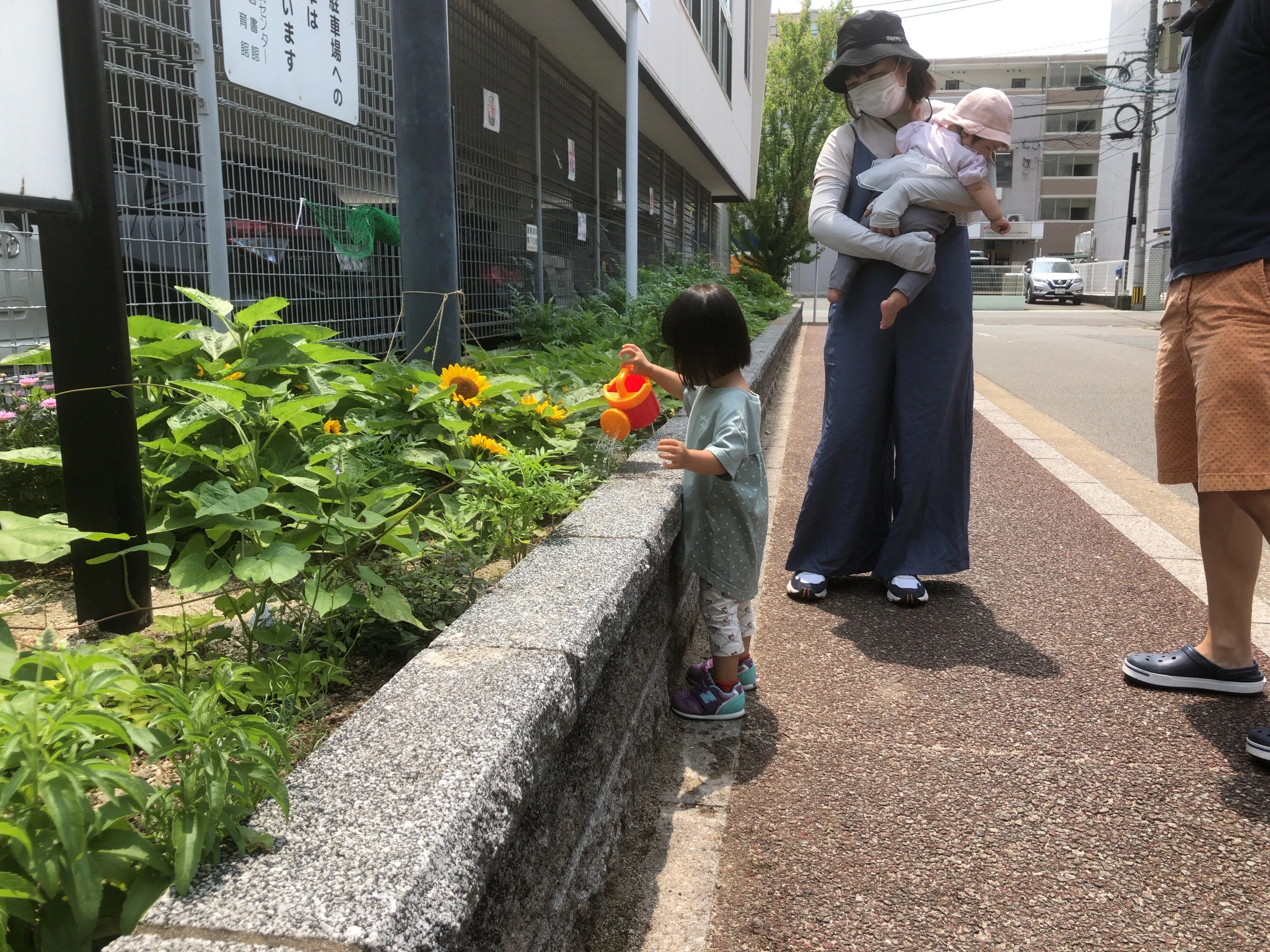 地域の皆さんと初の花壇イベント