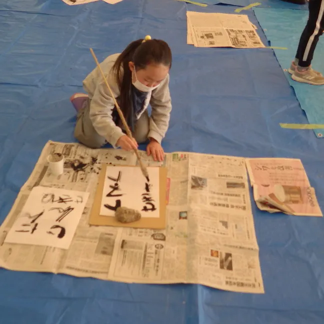 ポタジェ体験「吉例七草摘みとパンパスグラスで書き初め」0