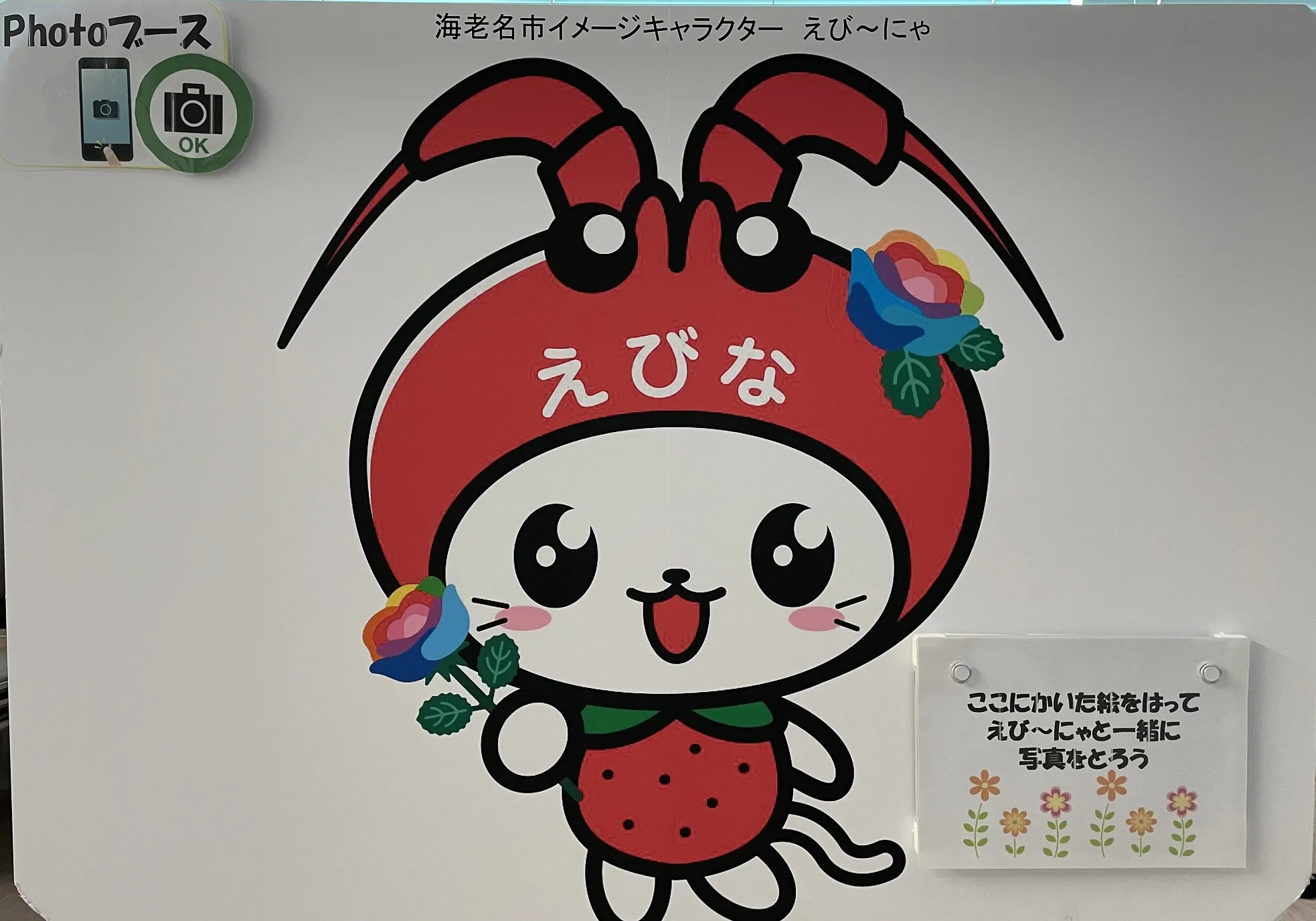 えび～にゃと一緒に写真を撮ろう！