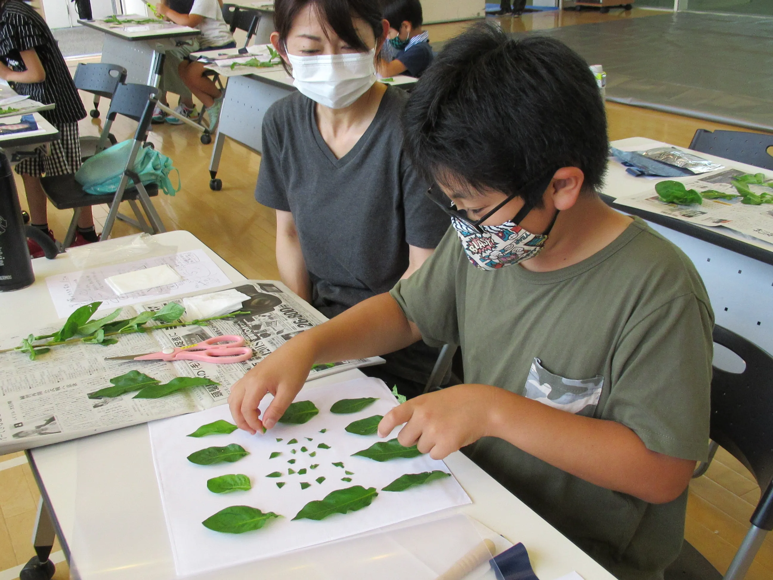 ポタジェ体験「藍で叩き染め体験とスイカ割り！」