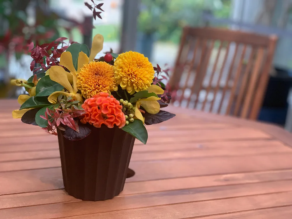 秋の大人のためのアレンジメント教室