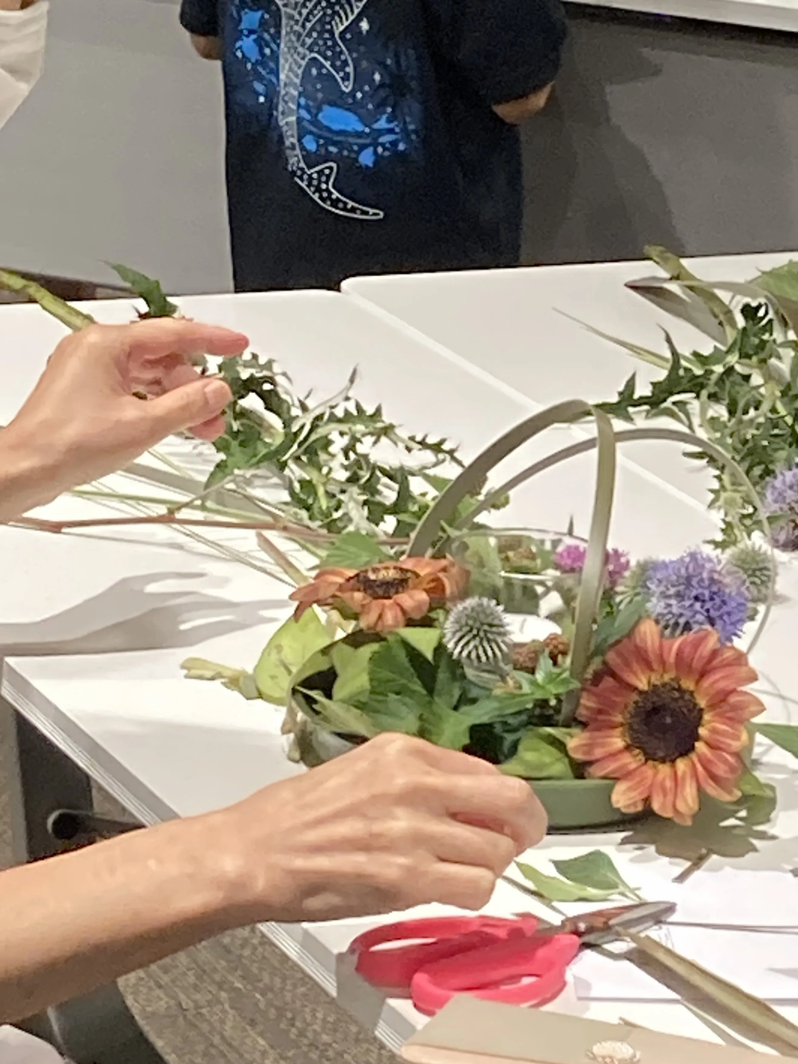 夏の宵のキャンドルアレンジ