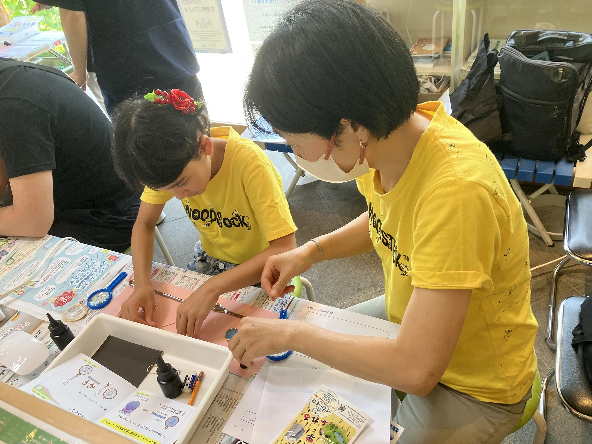 みなと科学館コラボ 星の砂のキーホルダー作り