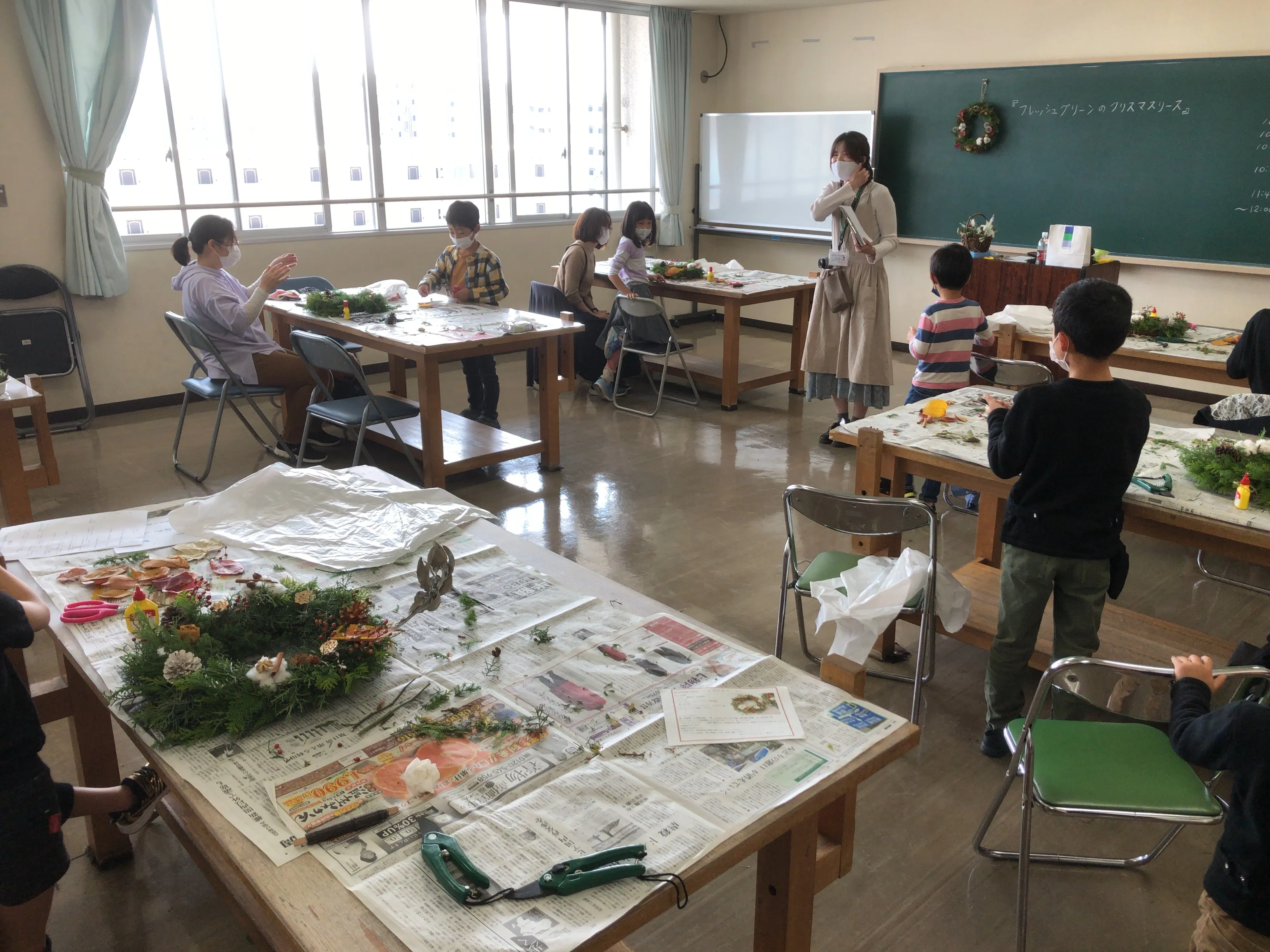 クリスマスリースづくり0